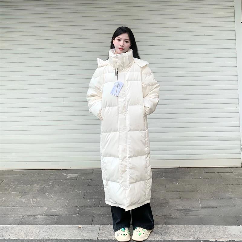 棉服女长款过膝连帽冬2023年新款韩版宽松设计感中戏情侣棉袄