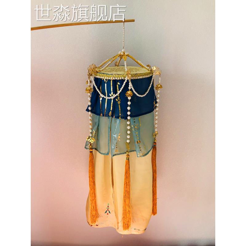 传统复原宫绛明制纱灯灯仿古画古风手提灯笼汉服配饰拍摄道具纱灯