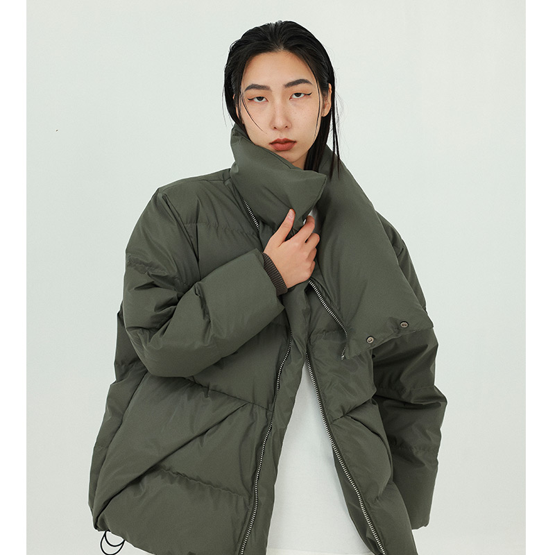 【鹅绒服】90鹅绒防风羽绒服冬季保暖拉链加厚外套女KWT221520