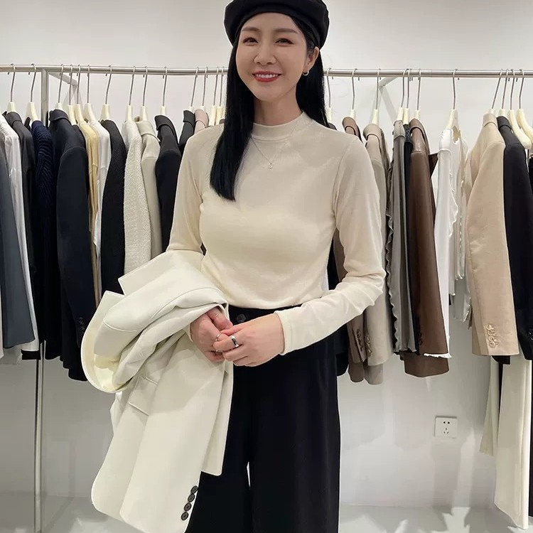 2023新款立领加厚婴儿绒打底衫