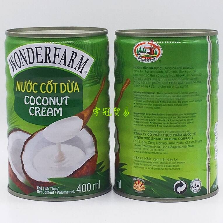 椰浆NUOCCOTDUA用于水果捞椰子饭椰奶美食调味酱料汁笋1g