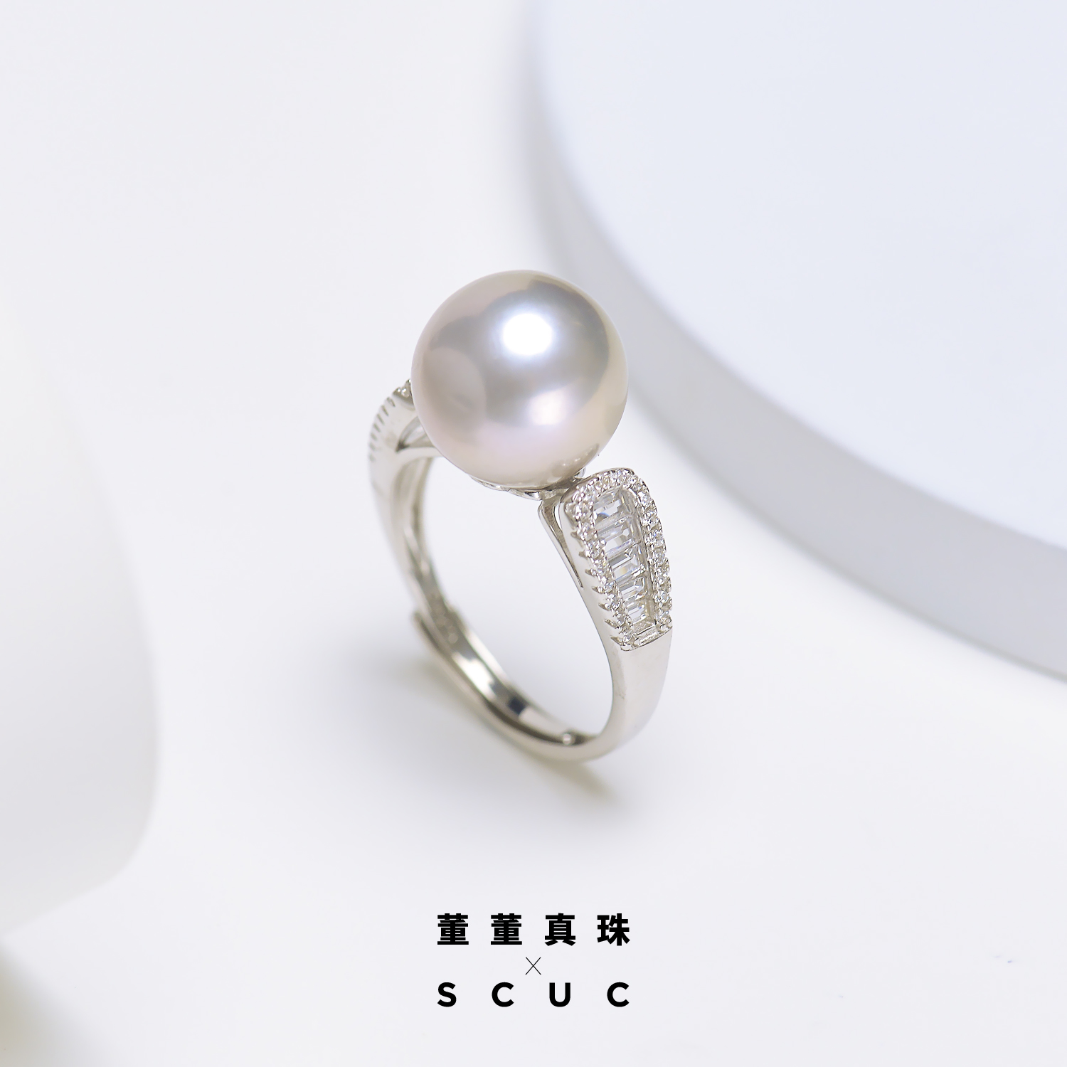 【董董珠宝】曼塔玫瑰 天然淡水珍珠戒指/S925银/11-12mm