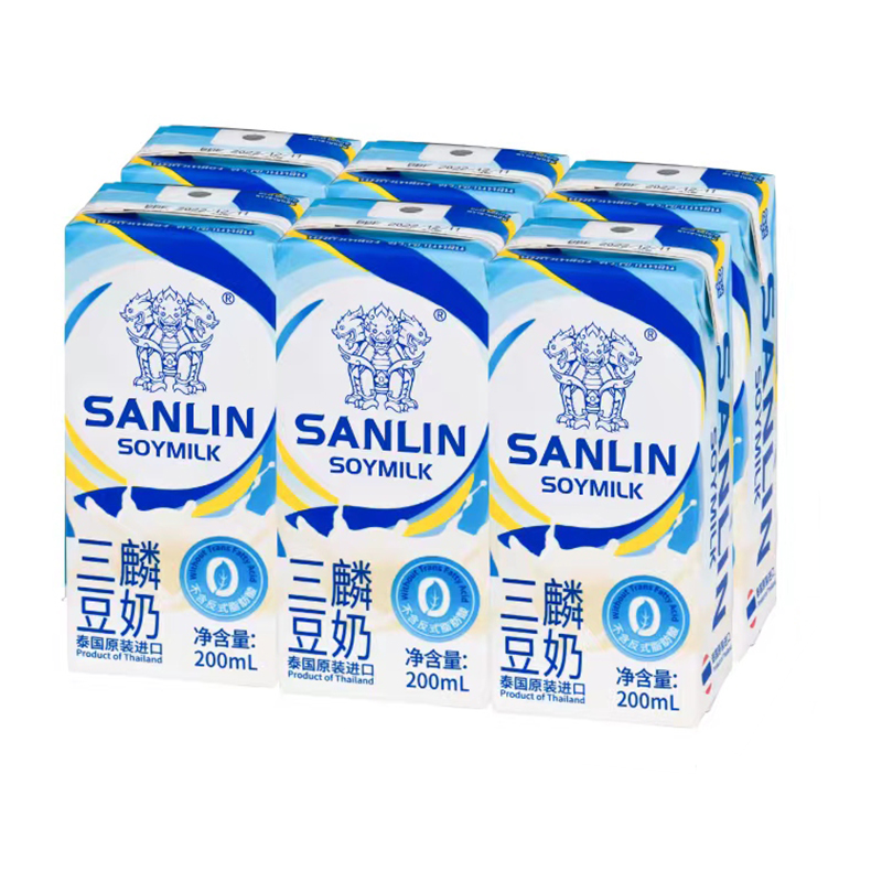 泰国原装进口三麟豆奶200ml*6盒