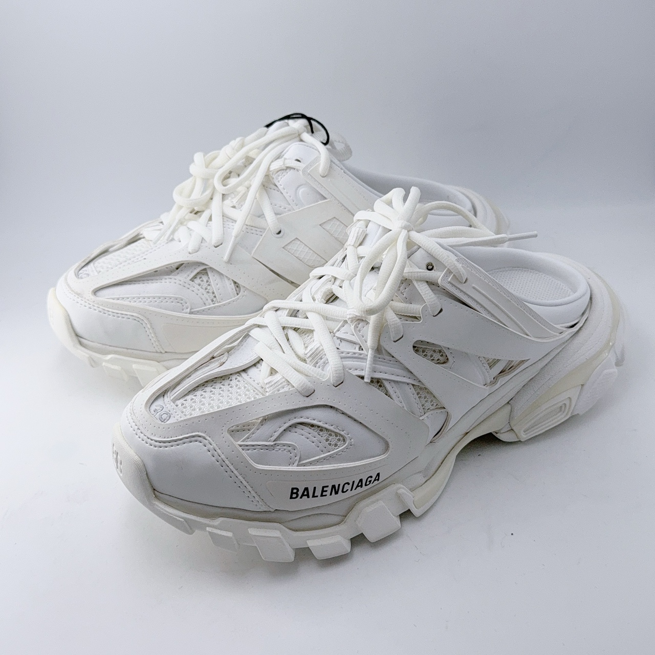 39码/全新/Balenciaga/巴黎世家 白色Track穆勒半托/mj00486