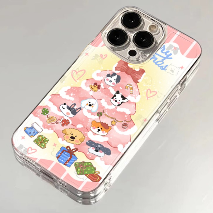 圣诞树狗狗适用iPhone15/14/13手机壳苹果小米vivo华为oppo软可爱