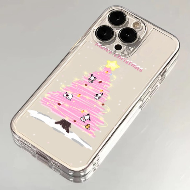 少女粉圣诞树适用iPhone15/14/13手机壳苹果小米vivo华为oppo可爱
