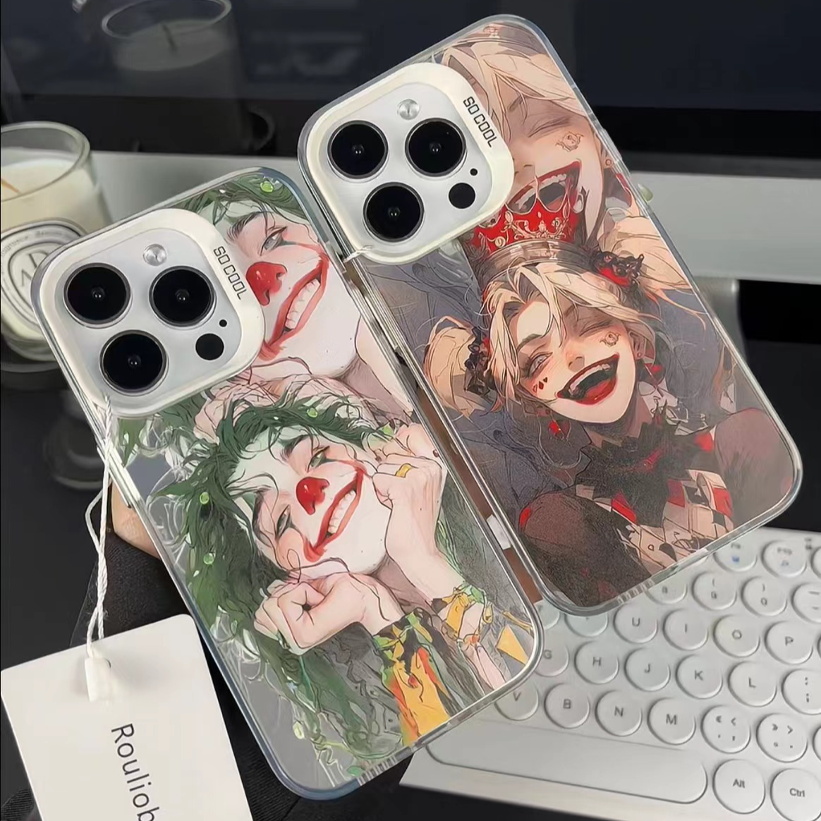 情侣小丑元气壳适用iPhone15/14手机壳苹果vivo华为小米oppo涂鸦x
