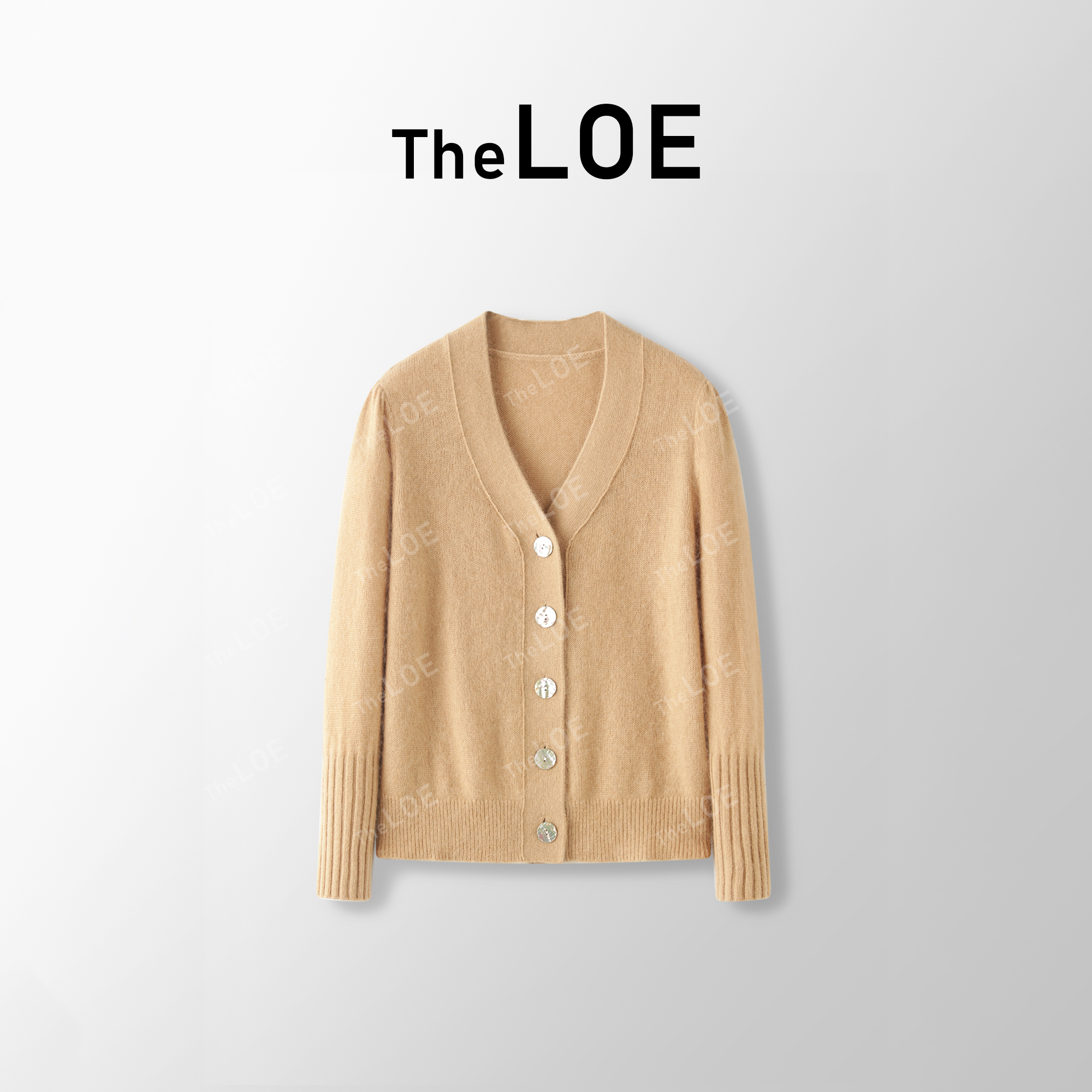 TheLOE/9.26 私服挚爱雾感拉毛山羊绒桑蚕丝针织开衫#LE-CA527