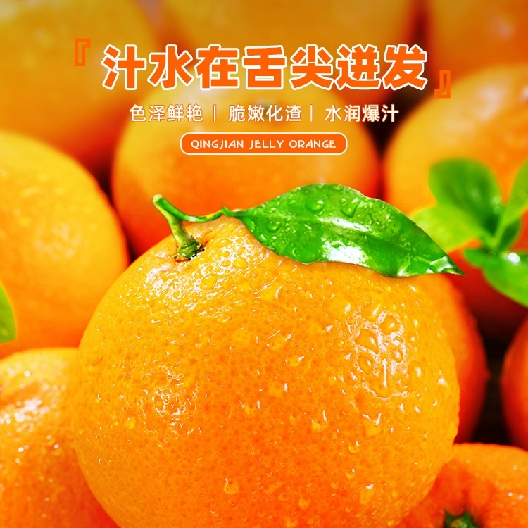 四川品质果冻橙新鲜应季大果榨汁桔子水果鲜嫩多汁爆汁甄选