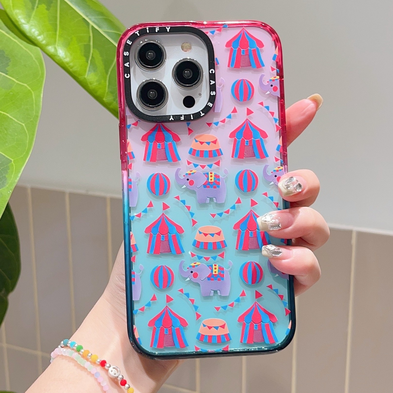 caseti苹果15pro max手机壳马戏团小象10周年iphone14pro卡通13女