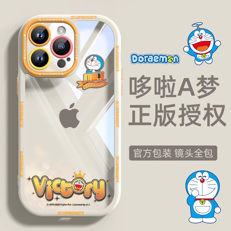 No1叮当猫iphone15苹果13透明保护壳14pro可爱12情侣xr个性11创意