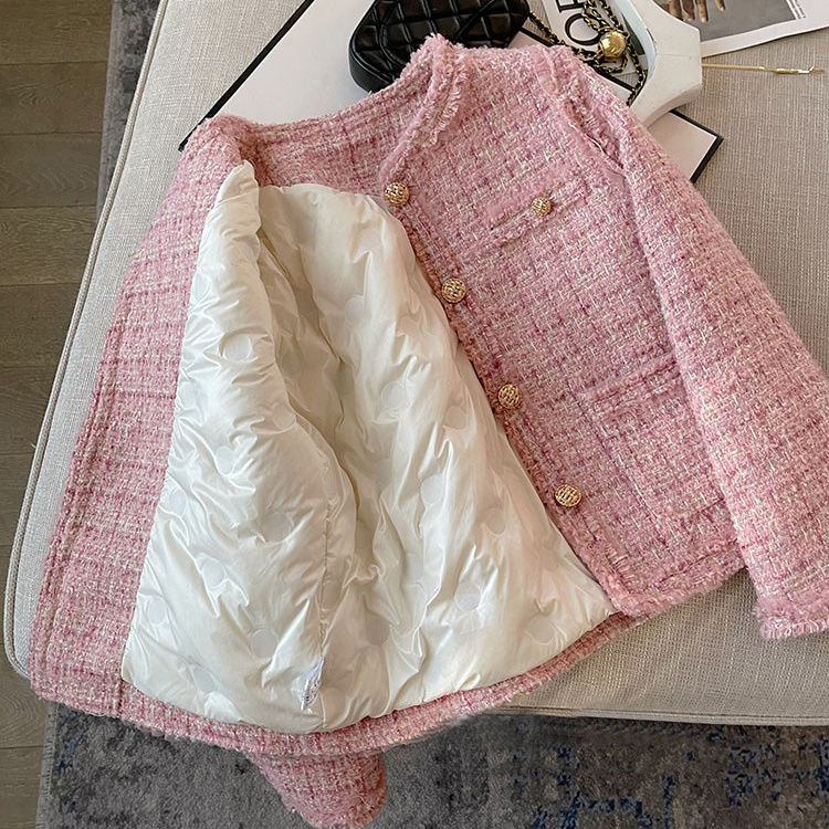 气质款2023春秋新款粗花呢小香风外套轻奢设计法式短款名媛上衣女