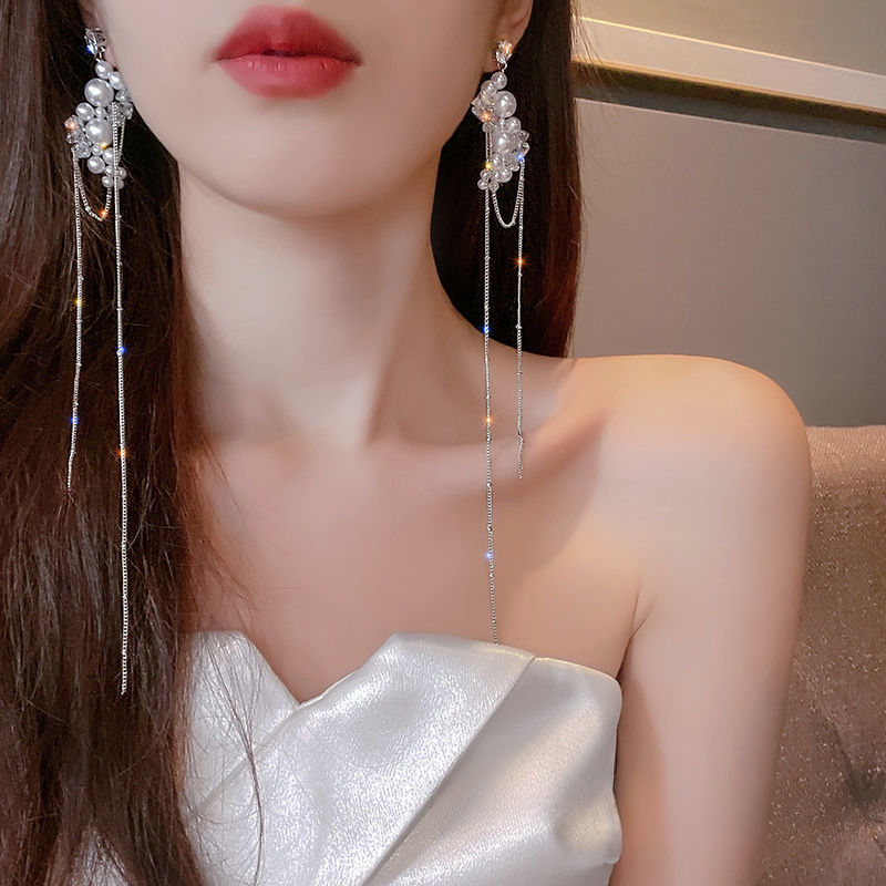 合金耳饰 潮贝珠韩版小众网红饰品高端简约设计耳环高级ins新款女