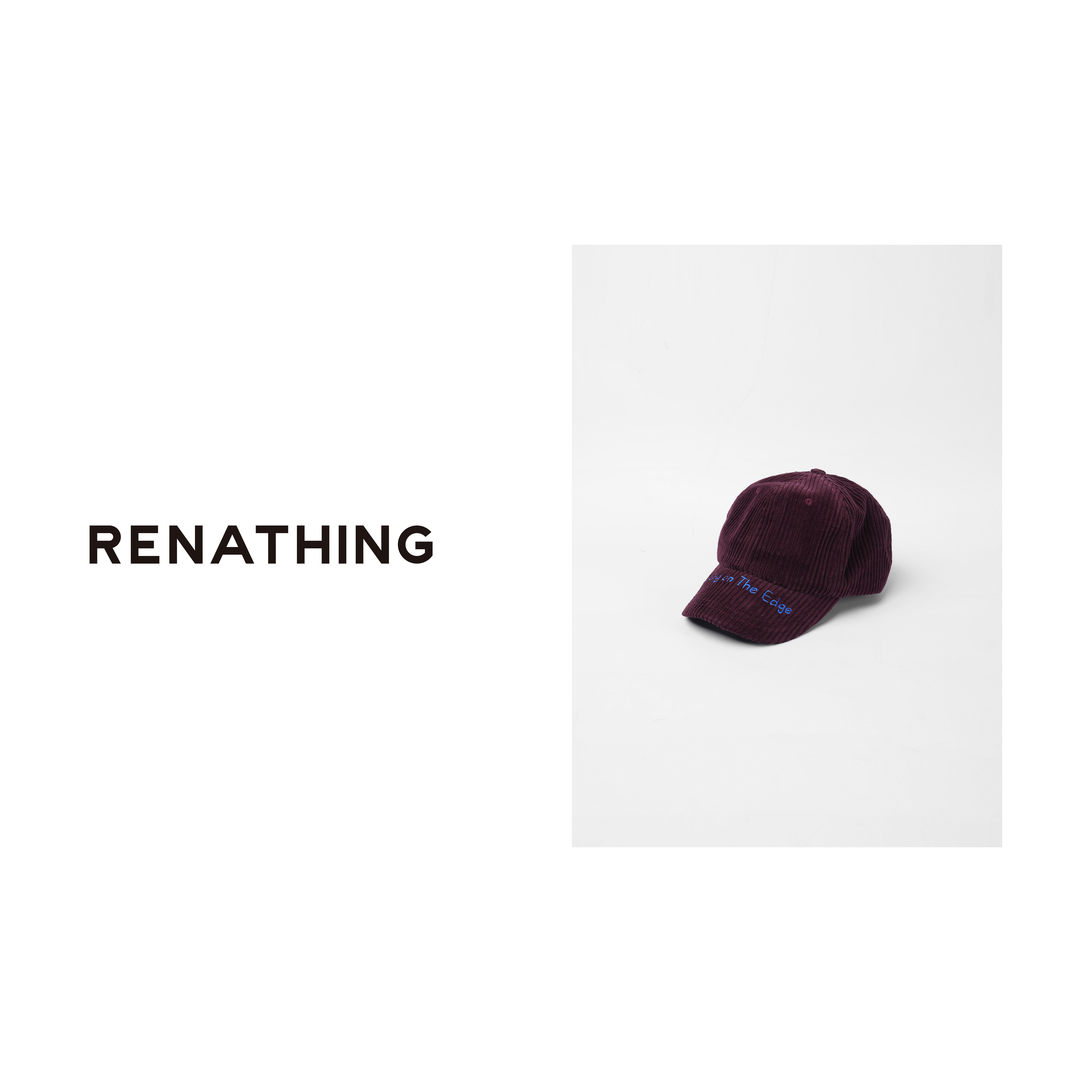 【RENATHING】紫色灯芯绒棒球帽