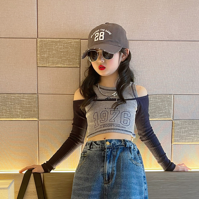 女童春装上衣2024新款韩系童装儿童春秋打底衫女大童初春长袖t恤