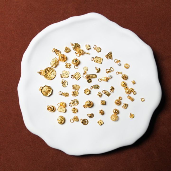 宝信珠宝【直播大盘图】足金999吊坠小配件 足金 古法 烧蓝-配件