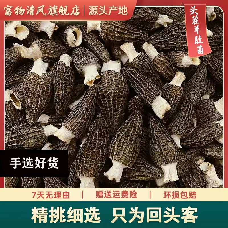 【旗舰款】头茬羊肚菌煲汤食材剪柄肉厚无沙头茬羊肚菌100g250g500g