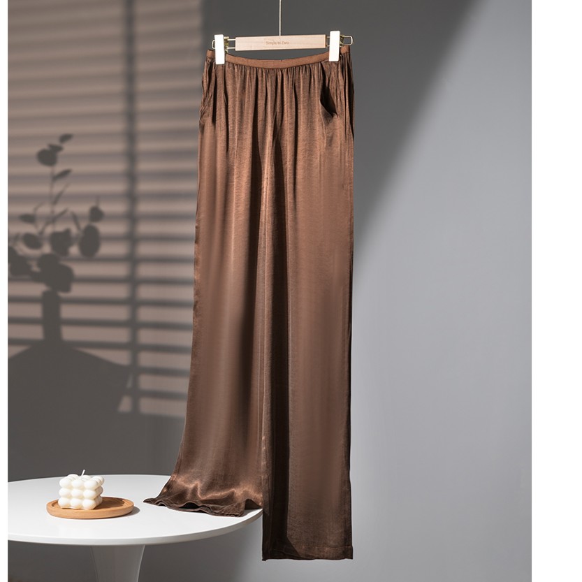 【//升级版】重磅铜氨丝~支持质检~纵享柔滑垂感清凉百搭休闲阔腿裤