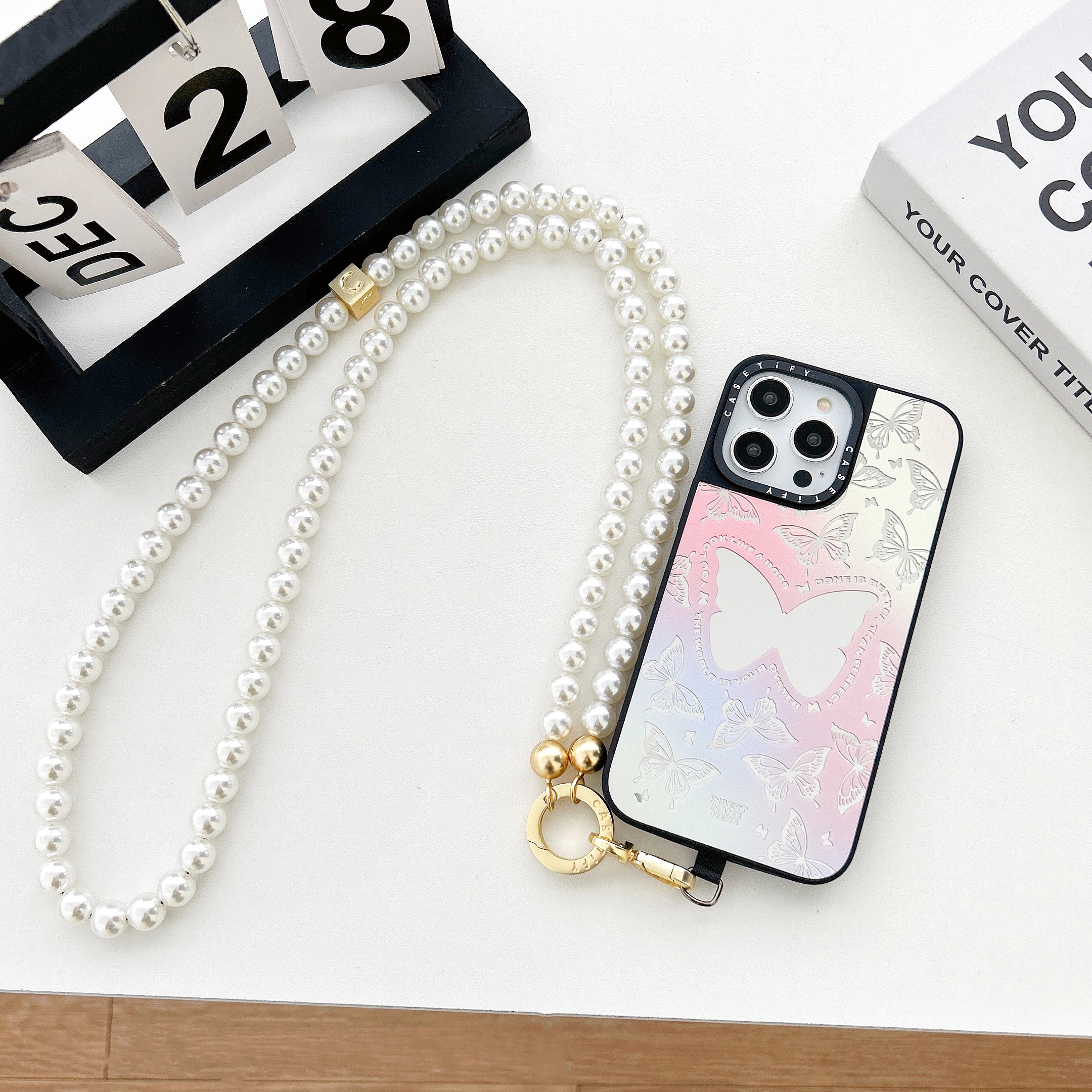 李静源专属【高品质珍珠ai斜挎长链】适用于手机通挂件爆款个性