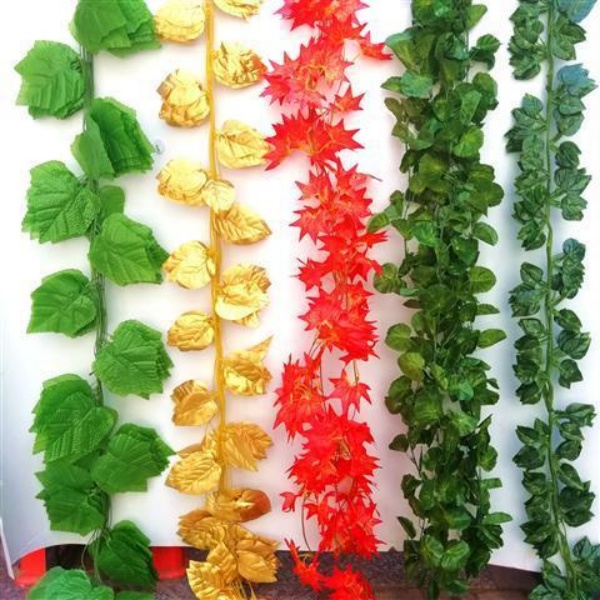 格栅吊顶装饰花/集成吊顶材料/葡萄架天花网格专用装饰花藤假绿叶