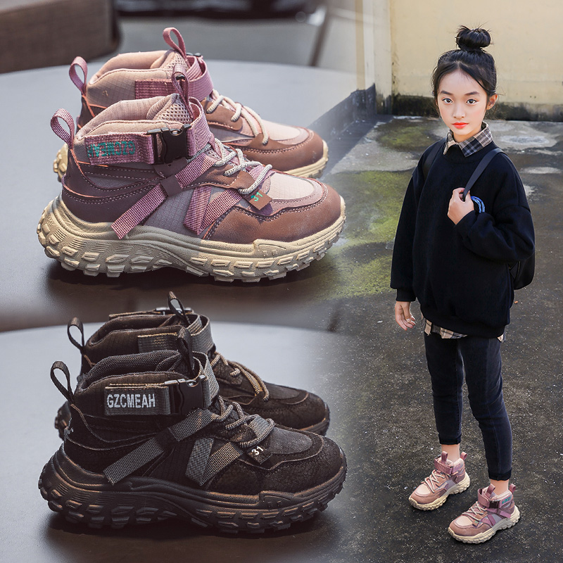 回力瑞回力瑞女童运动鞋2023儿童保暖鞋子儿童鞋子品牌8-15岁男童
