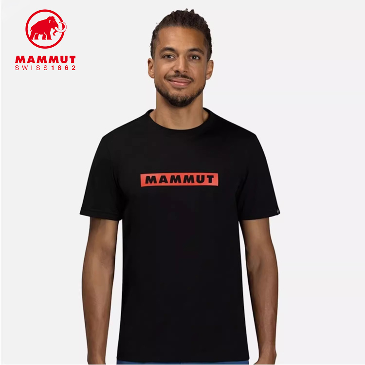 Mammut/猛犸象QD 男士运动透气速干衣弹力印花短袖休闲圆领T恤