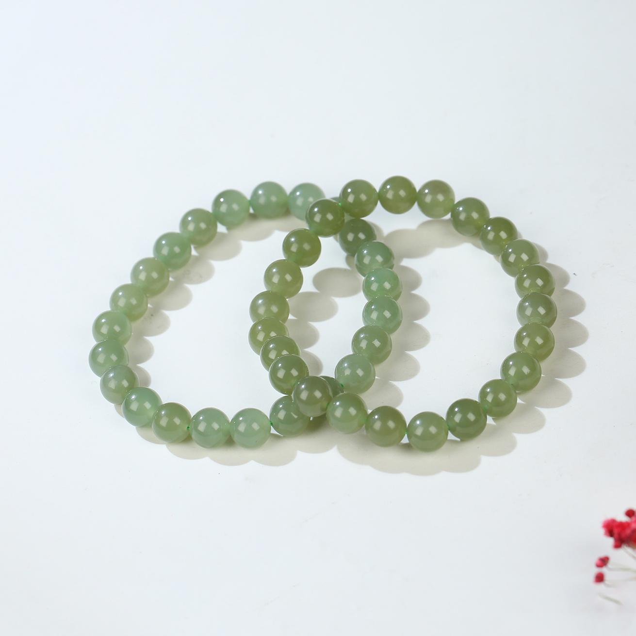 【麦子家族L38女神节】天然新疆和田玉手串圆7-8发一SC453