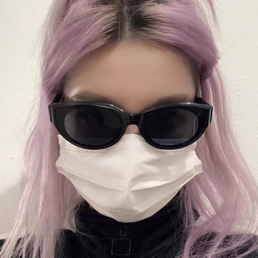 网红同款猫眼嘻哈复古防紫外线欧美酷街拍黑框墨镜显瘦太阳眼镜女
