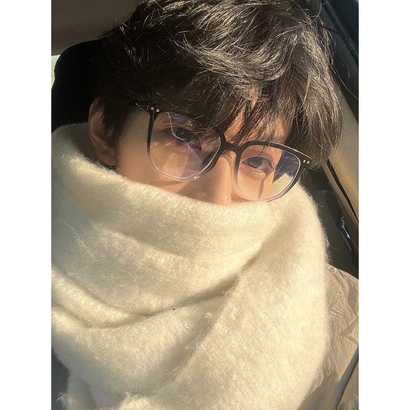 男士黑框近视眼镜框学生配度数变色防蓝光眼镜架女素颜大框显脸小