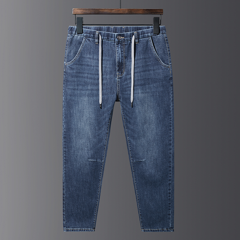 LIUGEJIA/六个加潮牌大码男装加肥加大秋冬宽松休闲牛仔裤 1101