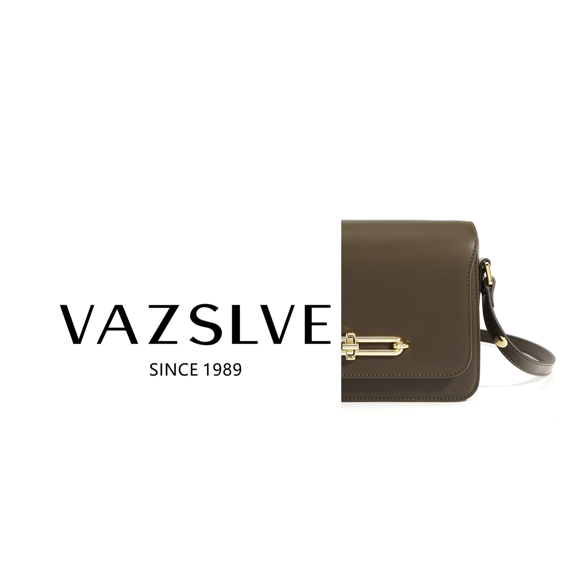 VAZSLVE/秋冬时尚复古轻奢小众斜挎精致斜挎包F9530苔鲜绿