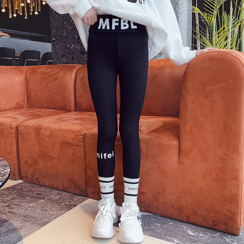 女童打底裤外穿春秋2023新款洋气中大童弹力紧身裤韩版女孩鲨鱼裤