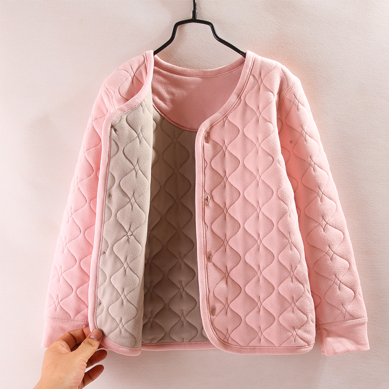 儿童蚕丝内胆棉服男童中大童校服神器棉衣女童小学生内穿薄款棉袄