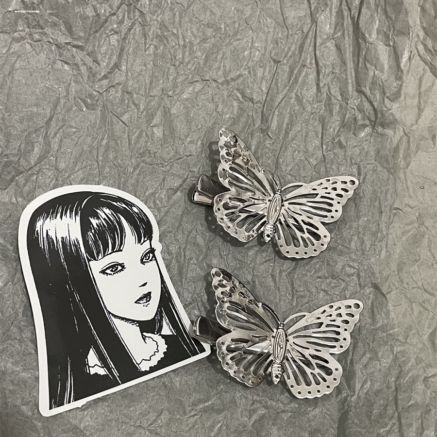 新款刘海侧边发饰蝴蝶发夹头饰质感显白设计小众少女碎发夹时尚