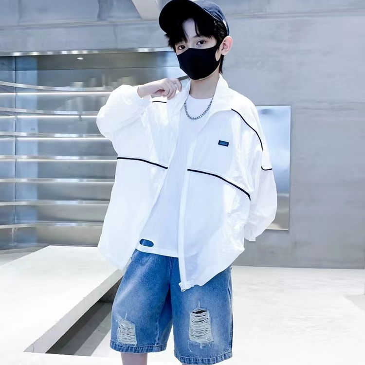 儿童男童防晒衣外套夏装2024新款洋气夏季薄款防晒服防紫外线上衣