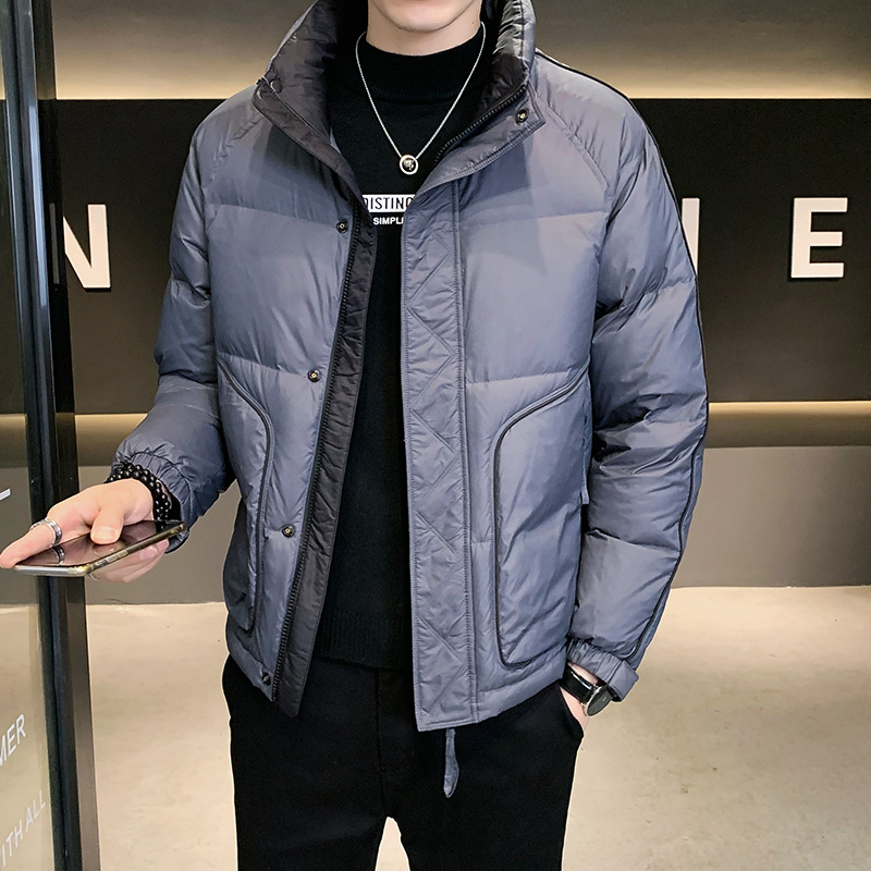 男款羽绒服2023年新款冬装大爆款短款立领羽绒服男装大码男士外套