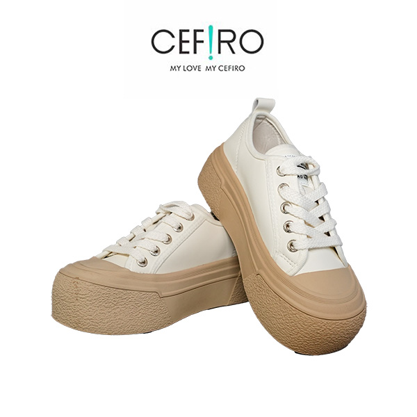 【CEFIRO · CiCi】新款上新 女士厚底休闲板鞋 AFA3A00893 米白