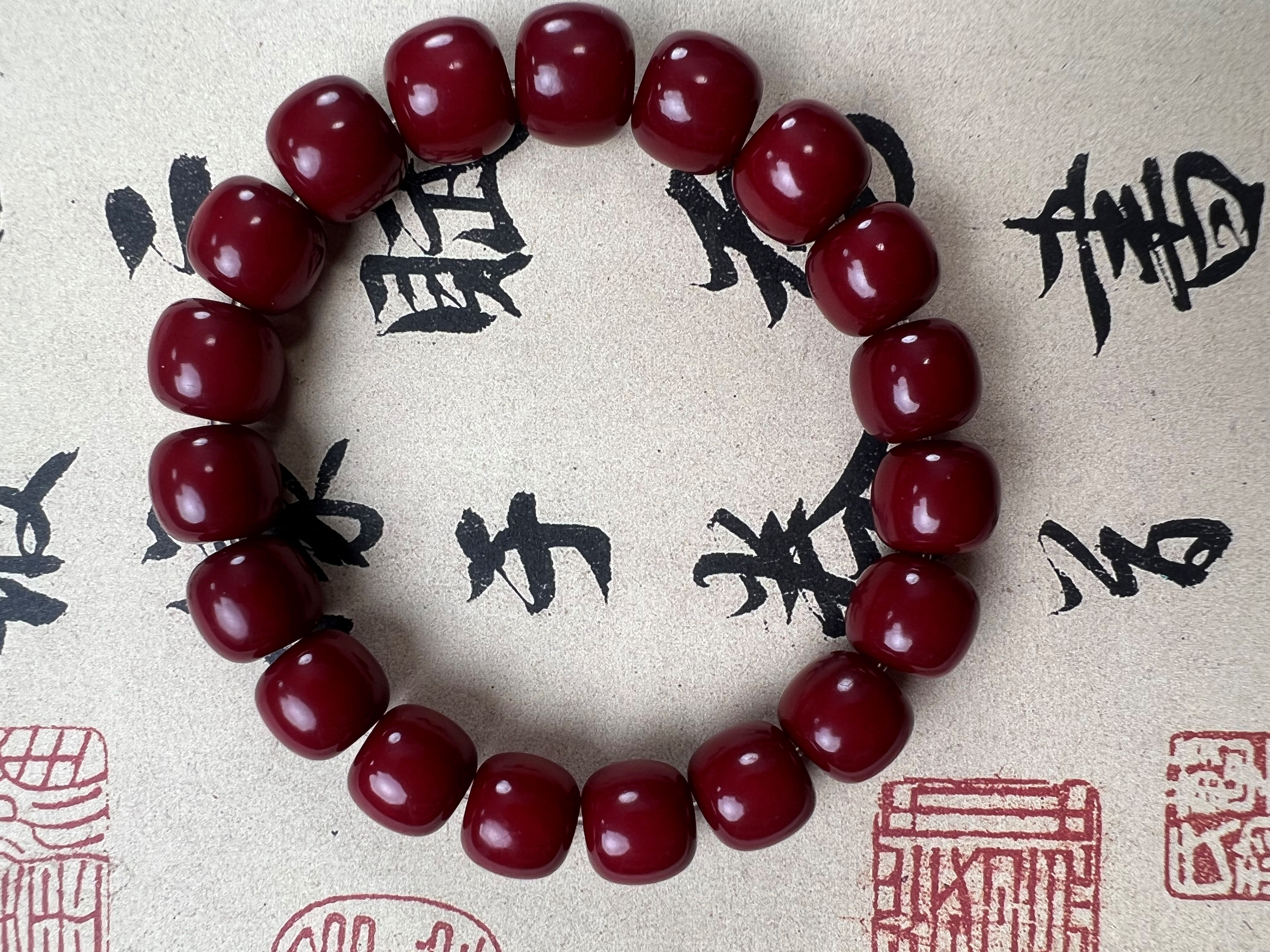 非金属手链 红红火火 红色菩提手串【款号107*】