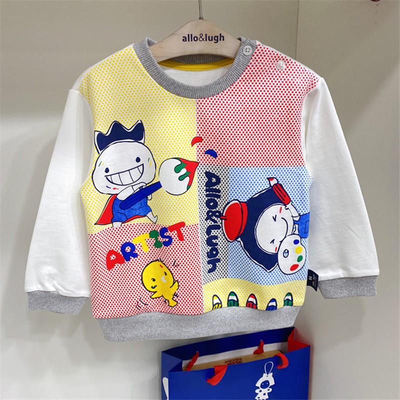 TX572 儿童阿露红黄点印花T恤