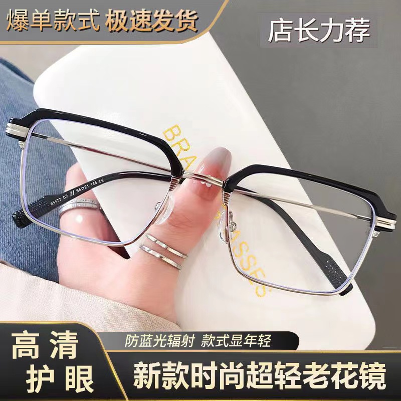 【厂家直发】升级款智能变焦老花镜 时尚显年轻 高清防蓝光-R