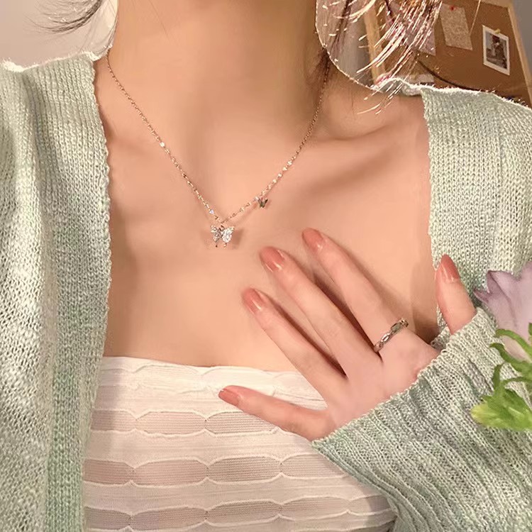 钛钢项链  高品质不会过敏掉色蝴蝶简约轻奢项链女Z120
