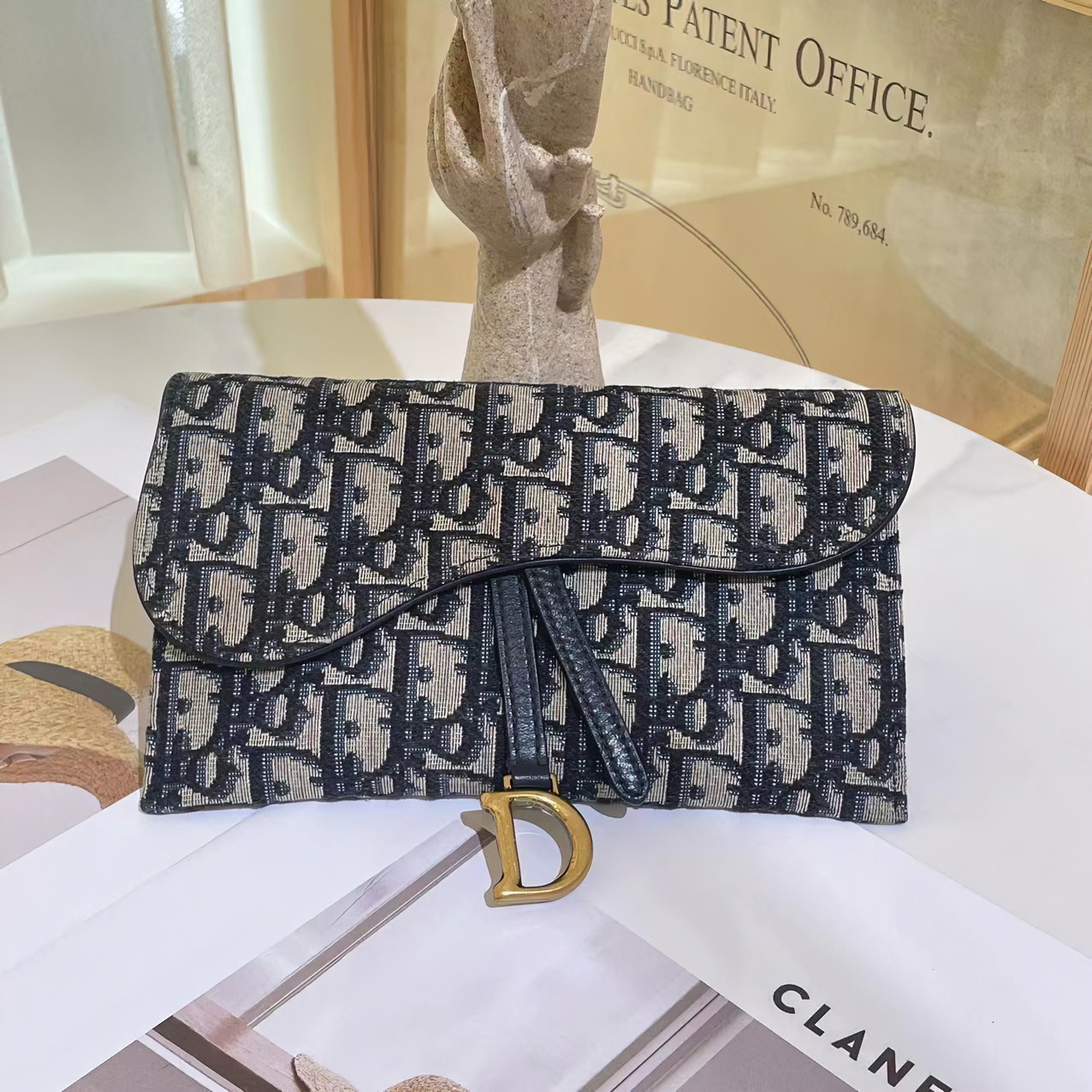 99新 Dior/迪奥 Dior二合一单肩斜挎经典蓝色老花包/无公价/严选