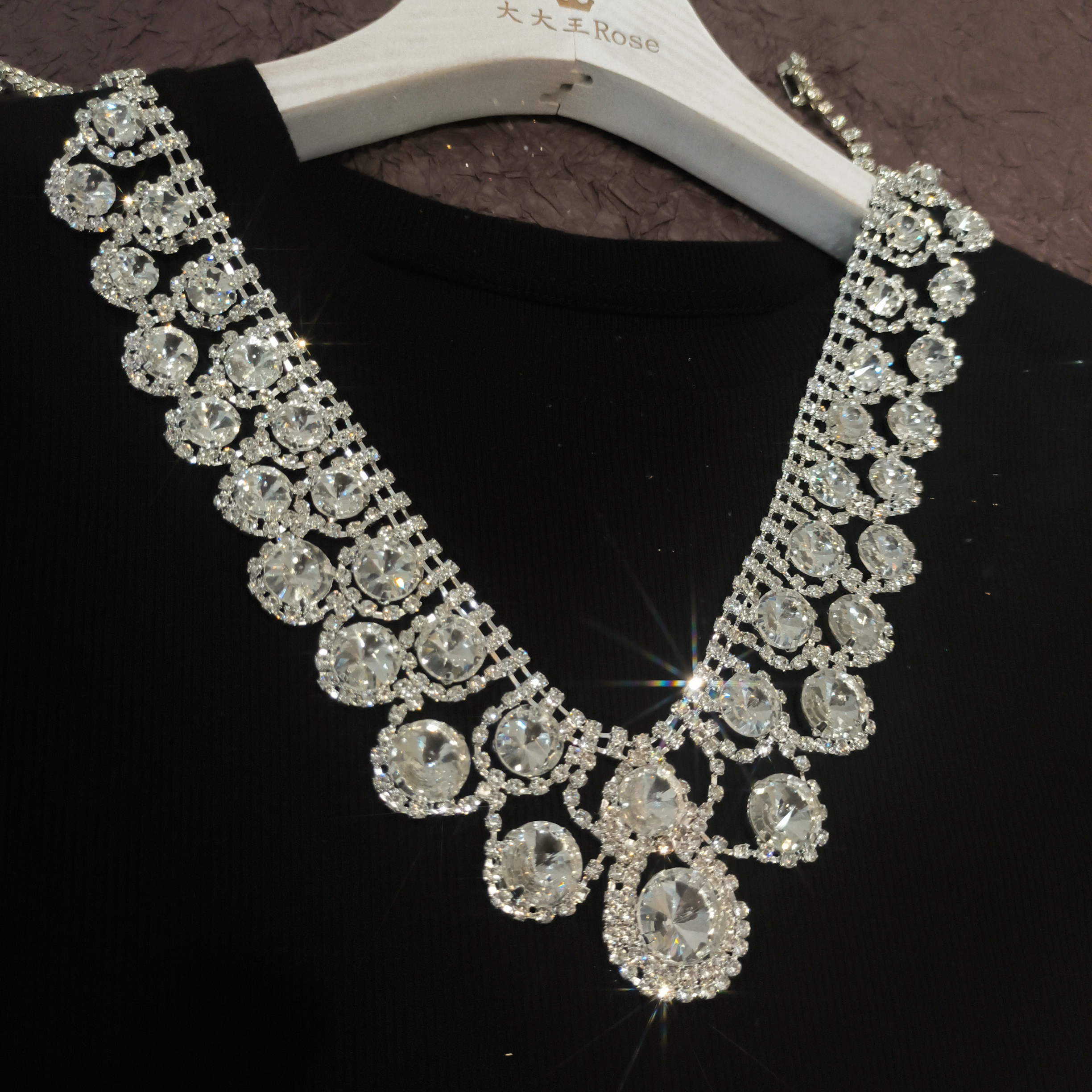 进口轻奢双排设计款钻条带别针diy辅料SF221