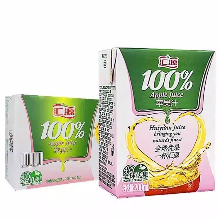 汇源百分百果汁西梅汁橙汁桃汁苹果汁葡萄汁200ml*12盒24盒小包装