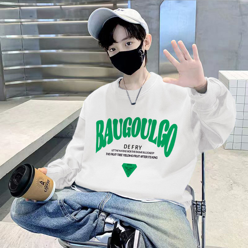 【贝尔熊】男童卫衣长袖秋装2023新款帅气中大童春秋季上衣男孩