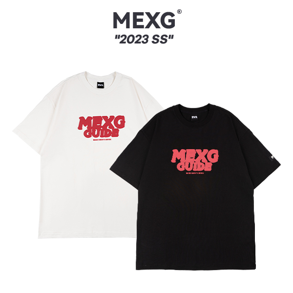 MEXG285gSAYNO系列绒面印花纯棉短袖宽松百搭夏季T恤潮男女同款