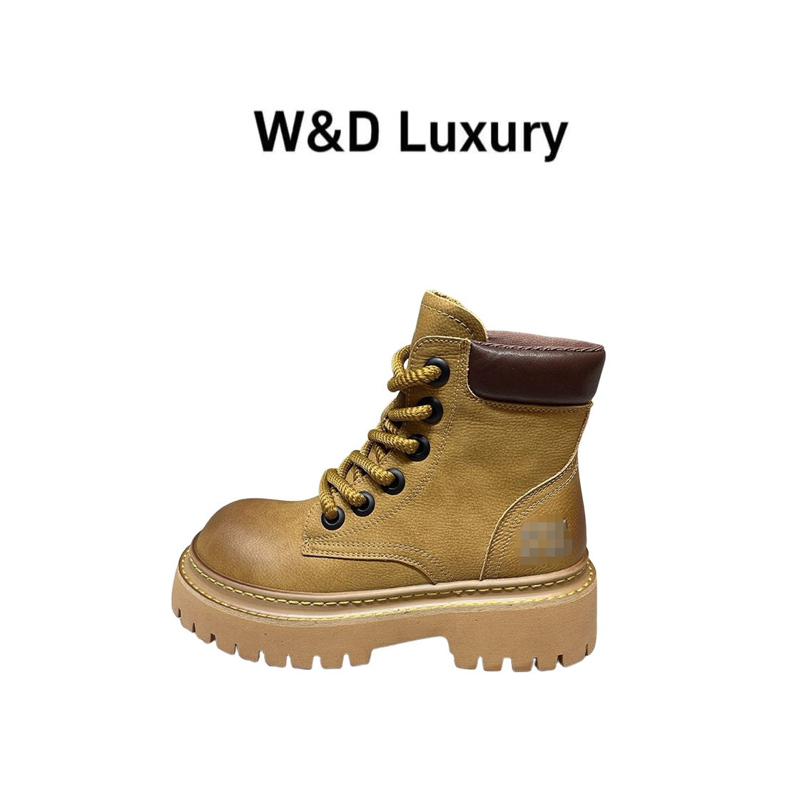 门店7980！W&D（英国订单）复古时尚百搭马丁靴厚底防滑系带短靴潮