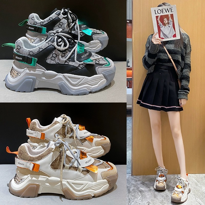【铁粉专享】欧洲站爆款ins老爹鞋女秋季新款复古松糕厚底增高鞋