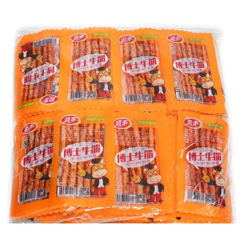 劲丰博士牛筋辣条素牛筋8090后童年儿时怀旧零食大礼包16克每包