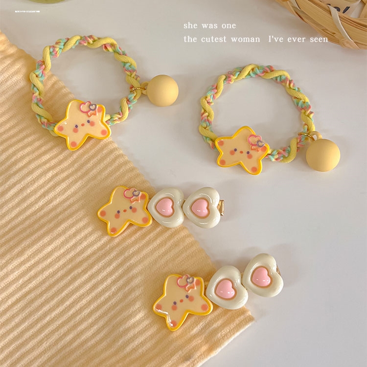 星星发圈发夹百搭侧边甜妹少女头饰刘海小众新款时尚边夹鸭嘴夹